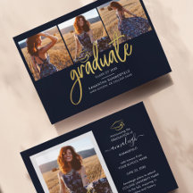 Moderner Abschluss 2025 Grad Foto Ankündigung