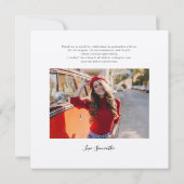 Moderner Abschluss 2025 Grad Fotos Dankeskarte (Rückseite)