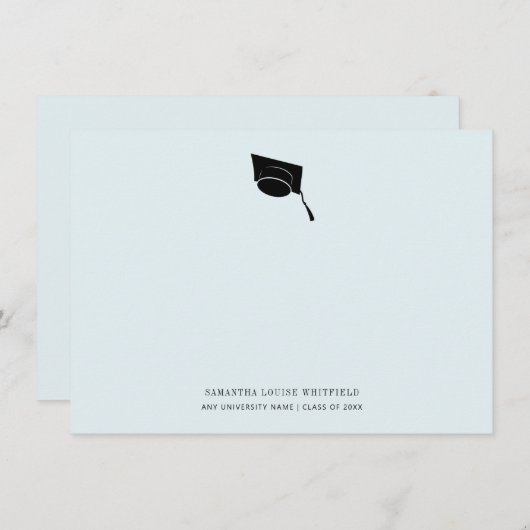 Moderner Abschluss 2025 Klassische Grad Cap Dankeskarte (Vorne/Hinten)