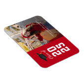 Moderner Abschluss 2025 Red White Grad Foto Magnet (Rechte Seite)
