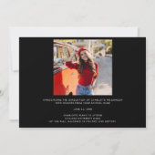 Moderner Abschluss 2025 Schwarz-weiß Grad Foto Ankündigung (Rückseite)