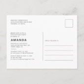 Moderner Abschluss 2025 Script Foto Party Einladungspostkarte (Rückseite)