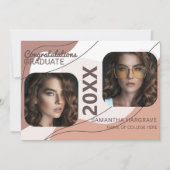 Moderner Abschluss | 2 Abschluss für FotoCollage Ankündigung (Vorderseite)