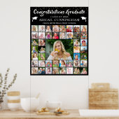 Moderner Abschluss 45 Foto Collage Confetti Custom Poster (Küche)