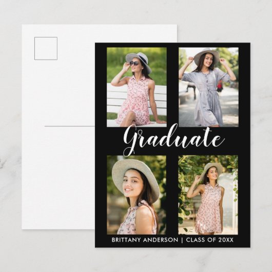 Moderner Abschluss 4 Foto Ankündigung (Vorne/Hinten)