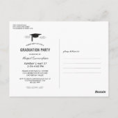 Moderner Abschluss 4 Foto Blush Wasserfarbe Postkarte (Rückseite)