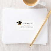 Moderner Abschluss Adressaufkleber (Insitu)