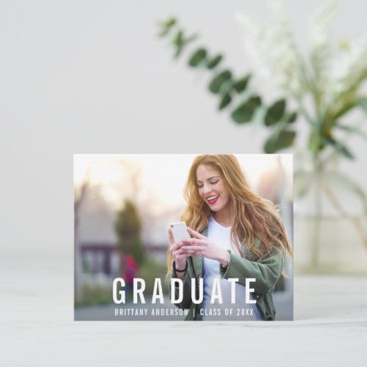 Moderner Abschluss | Ankündigung des Graduate Foto (Stehend Vorderseite)