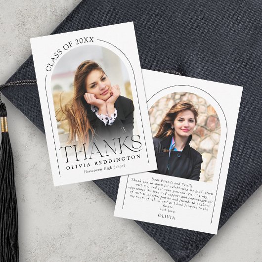 Moderner Abschluss Arch 2 Foto Dankeskarte