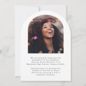 Moderner Abschluss Arch 2-Foto Einladung (Rückseite)