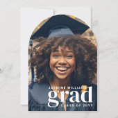 Moderner Abschluss Arch 2-Foto Einladung (Vorderseite)