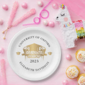 Moderner Abschluss aus Goldfolie Pappteller (Party)