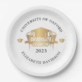 Moderner Abschluss aus Goldfolie Pappteller (Vorderseite)