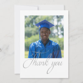 Moderner Abschluss aus Minimalistischem Foto in Sc Dankeskarte