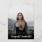 Moderner Abschluss aus schwarzem Gold mit minimali Folieneinladung (Rückseite)