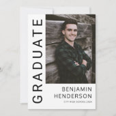 Moderner Abschluss aus schwarzem und weißem Foto Ankündigung (Vorderseite)