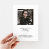 Moderner Abschluss aus schwarzem und weißem Foto Ankündigung