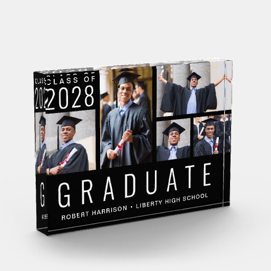 Moderner Abschluss Black Fotoblock (Links)