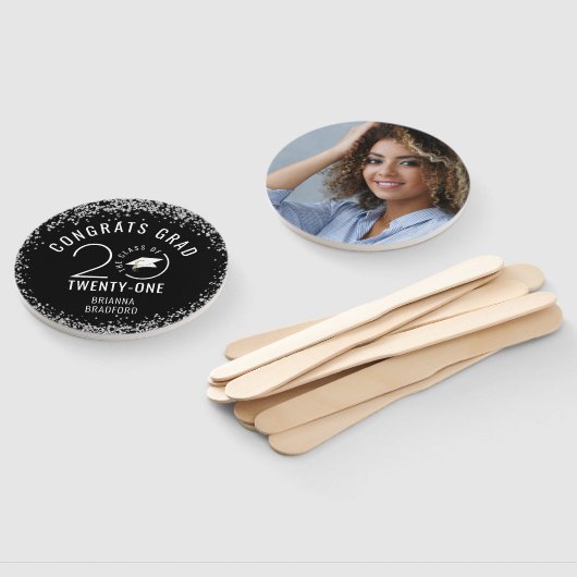 Moderner Abschluss Black Stylish Class Year Fächer (Non-assembled)