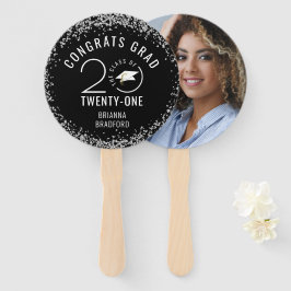 Moderner Abschluss Black Stylish Class Year Fächer