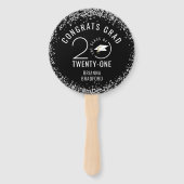 Moderner Abschluss Black Stylish Class Year Fächer (Vorderseite)