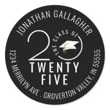 Moderner Abschluss Black Stylish Class Year