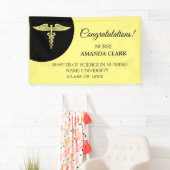 Moderner Abschluss Black & Yellow Caduceus Nurse R Banner (Insitu)