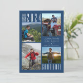 Moderner Abschluss Blue Vier Foto Ankündigung (Stehend Vorderseite)