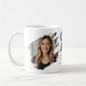 Moderner Abschluss Brushed 2 Foto Grad Custom Kaffeetasse (Links)