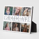 Moderner Abschluss-Collage Chic Keepake Fotoplatte (Seite)