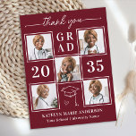 Moderner Abschluss Custom 6 FotoCollage Vielen Dan Postkarte<br><div class="desc">Die Einführung unseres exquisiten personalisierten Abschlusses Dankeschön Karten, die perfekte Art, Ihre Dankbarkeit und Wertschätzung in Stil zum Ausdruck zu bringen. Diese Karten sind für den modernen Absolventen konzipiert und verfügen über ein elegantes und elegantes Layout, das mit einer schicken Collage-Option für Fotos geschmückt ist. So können Sie bis zu...</div>