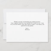 Moderner Abschluss Custom Graduate Herz 3 Foto Dankeskarte (Rückseite)