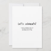 Moderner Abschluss damals und heute zwei Fotos Einladung (Rückseite)