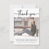 Moderner Abschluss Dankeschön Karte (Vorderseite)