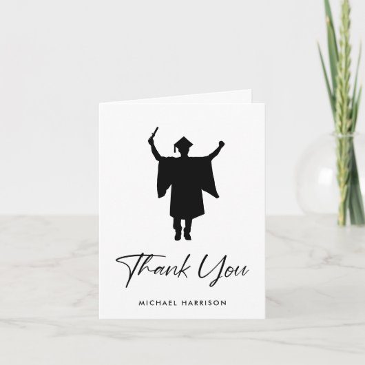 Moderner Abschluss Dankeskarte (Vorderseite)