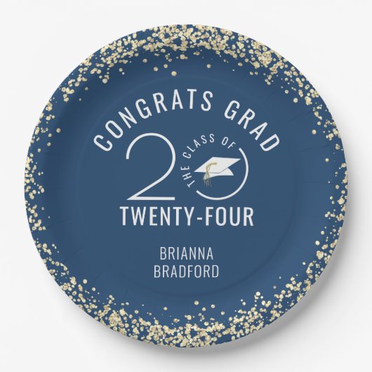 Moderner Abschluss der KLASSE Pappteller (Vorderseite)