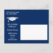 Moderner Abschluss einladen Einladungspostkarte (Rückseite)