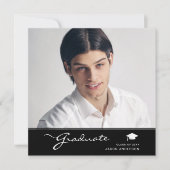 Moderner Abschluss | Elegantes Script Trendy 1 Fot Ankündigung (Vorderseite)