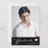 Moderner Abschluss | Elegantes Script Trendy 1 Fot Ankündigung (Vorderseite)