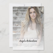 Moderner Abschluss Elegantes Script Typografy Foto Ankündigung (Vorderseite)