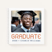 Moderner Abschluss Foto Jahr Hochschulabsolvent Notizblock (Vorderseite)