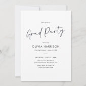 Moderner Abschluss für das Foto Script Einladung (Rückseite)