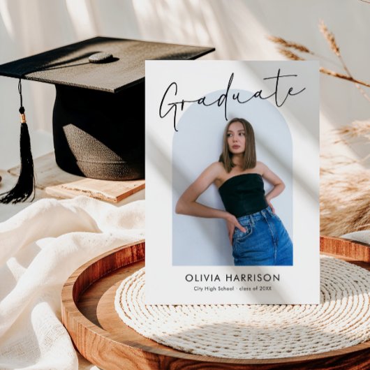 Moderner Abschluss für das Foto Script Einladung