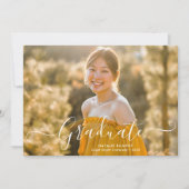 Moderner Abschluss für das White Script-Graduate-F Ankündigung (Vorderseite)