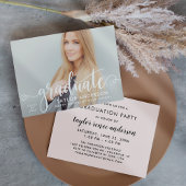 Moderner Abschluss für das White Script-Graduate-F Einladung