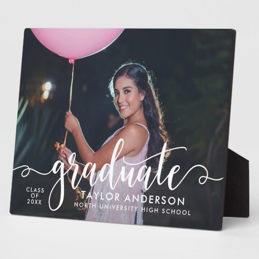 Moderner Abschluss für das White Script-Graduate-F Fotoplatte (Seite)