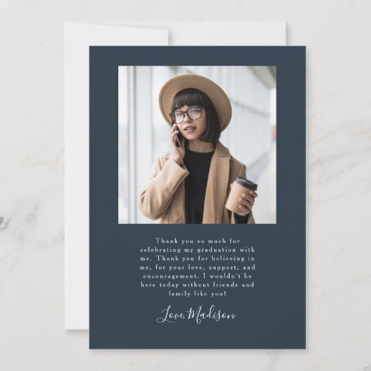 Moderner Abschluss für die Seeschifffahrt Einladung (Rückseite)