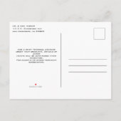 Moderner Abschluss für die Zeremonie der Weißmänte Ankündigungspostkarte (Rückseite)