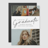 Moderner Abschluss für Drehbuch-Collage Magneteinladung (Vorne/Hinten)