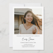 Moderner Abschluss für Drehbuch-Graduate Einladung (Rückseite)